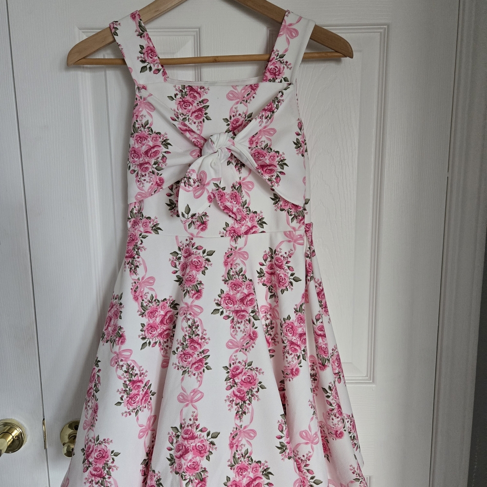 Beautees Pink Floral Kids Dress